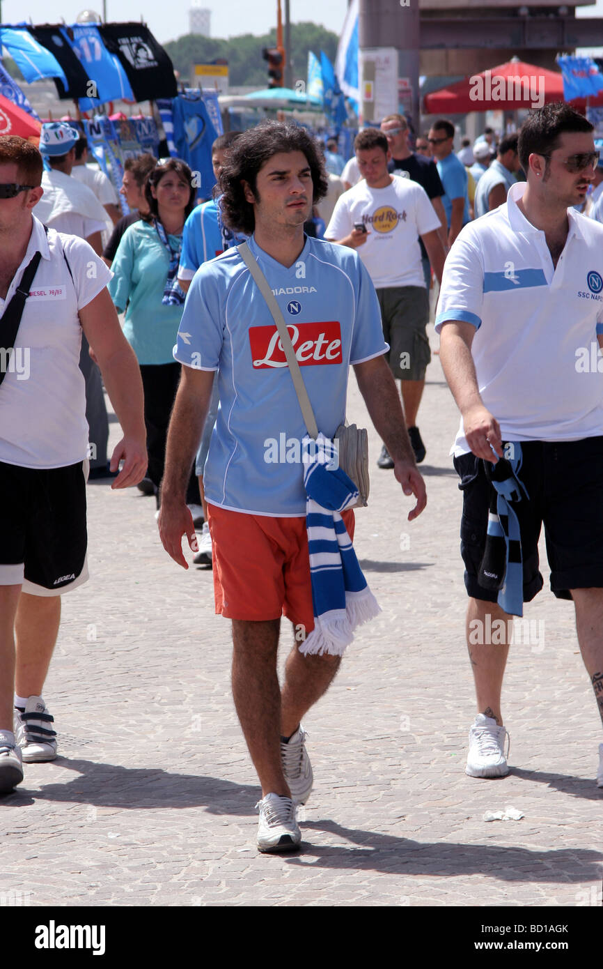 Napoli Football Club Fan Unterstützer im Stadion Stockfoto