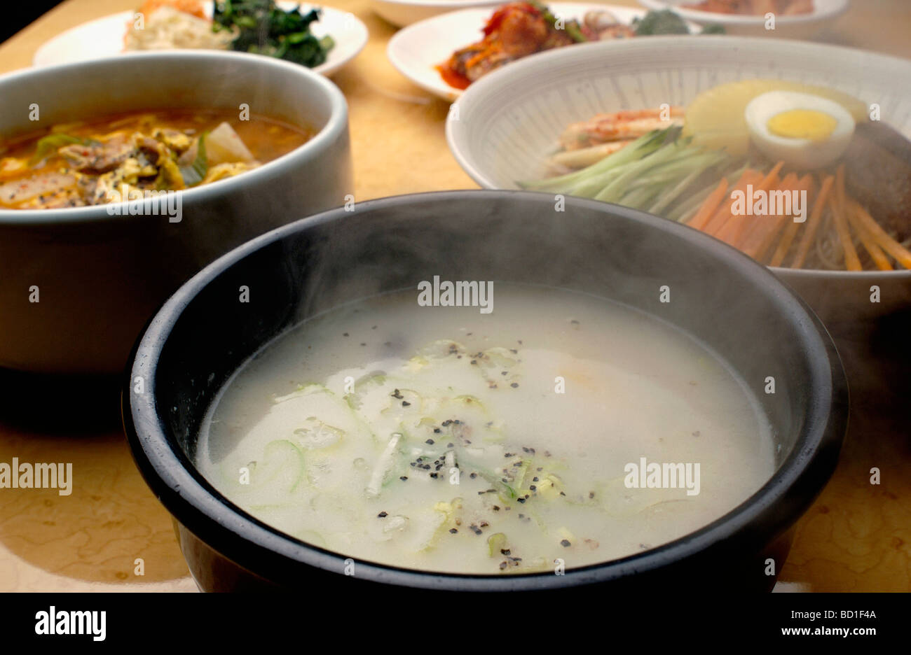Komtan Suppe und Koreanische Lebensmittel Stockfoto