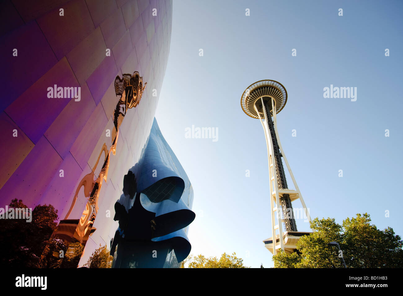 USA-Washington Seattle Space Needle und Erfahrung Musik-Projekt Stockfoto