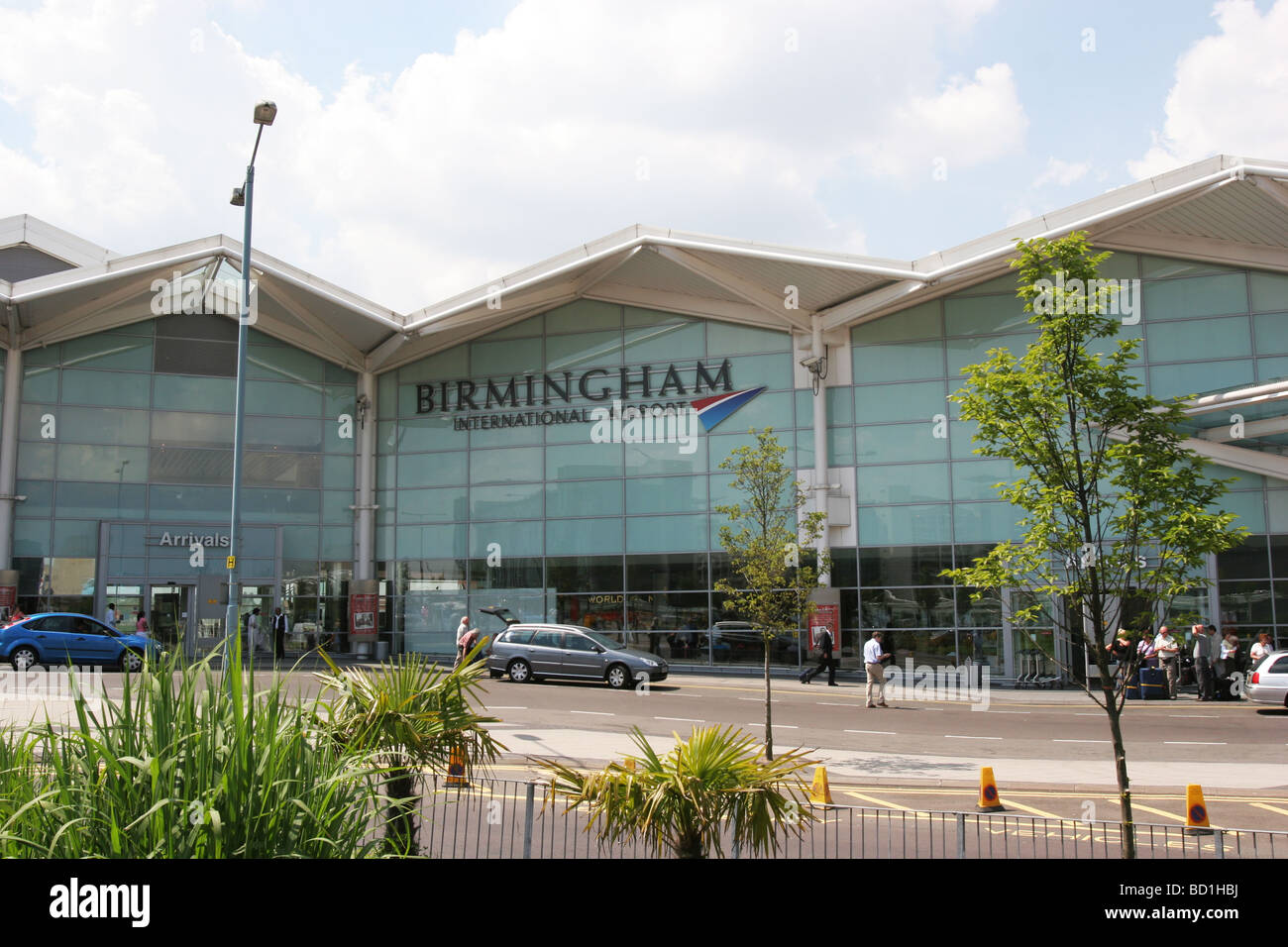 Der internationale Flughafen Birmingham Eingang Stockfoto