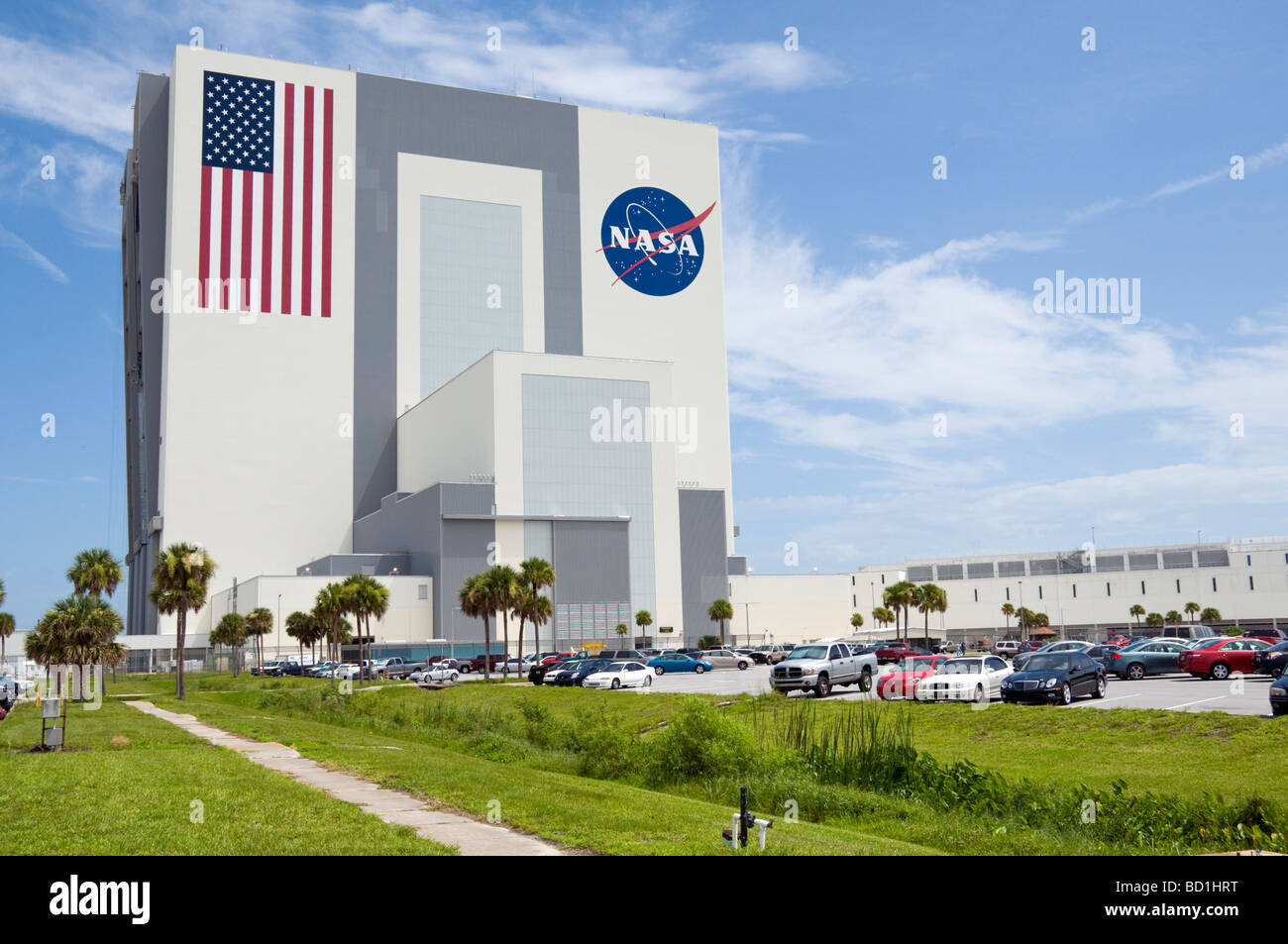 Vehicle Assembly Building wurde gebaut, um für die vertikale Montage der Saturn V Rakete für das Apollo-Programm zu ermöglichen. Stockfoto