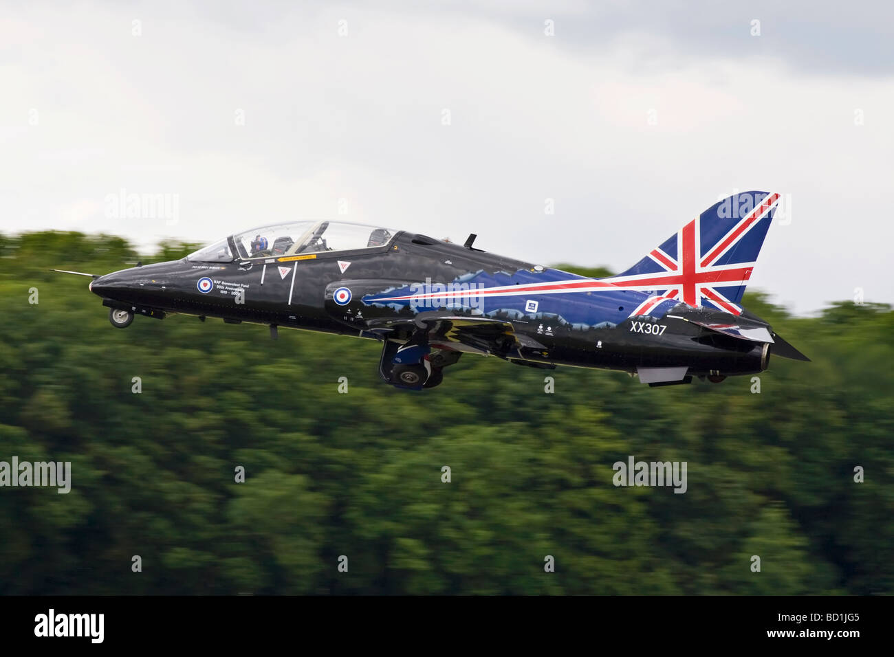Eine Bae Systems Hawk der RAF auf ausziehen Stockfoto