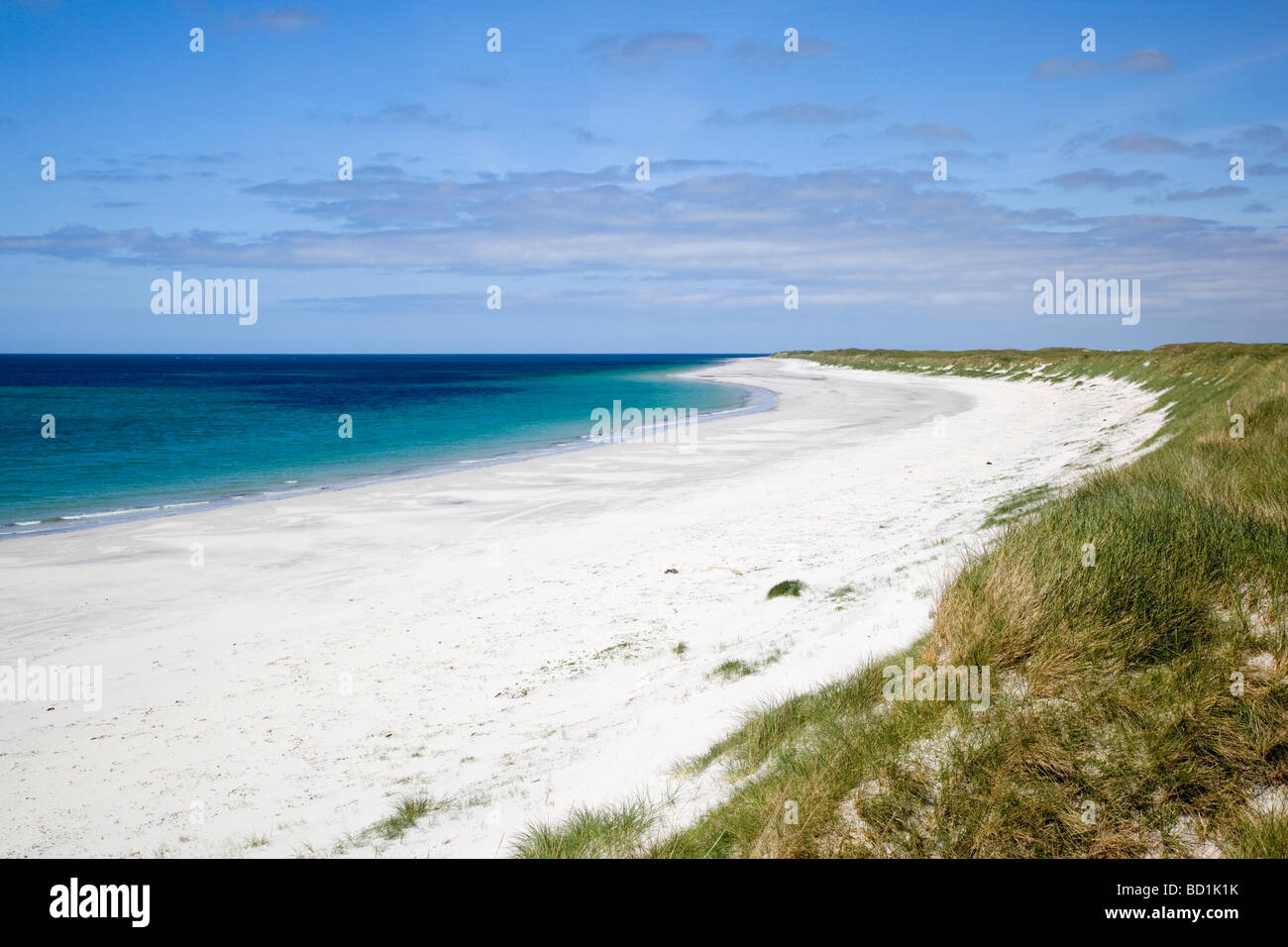 Dünen bei Cille Pheader auf West Küste von South Uist, Schottland Stockfoto