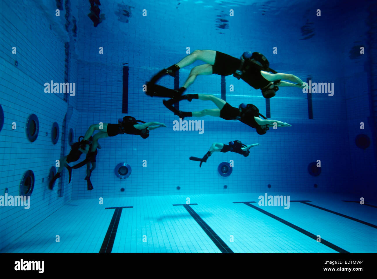 Soldaten der deutschen Special Forces "Kampfschwimmerkompanie" Übung mit Sauerstoff Rebreather Einheiten, Eckernfoerde, Soldaten, S Stockfoto