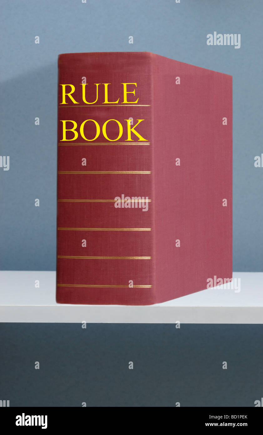 Buch der Regeln Stockfoto