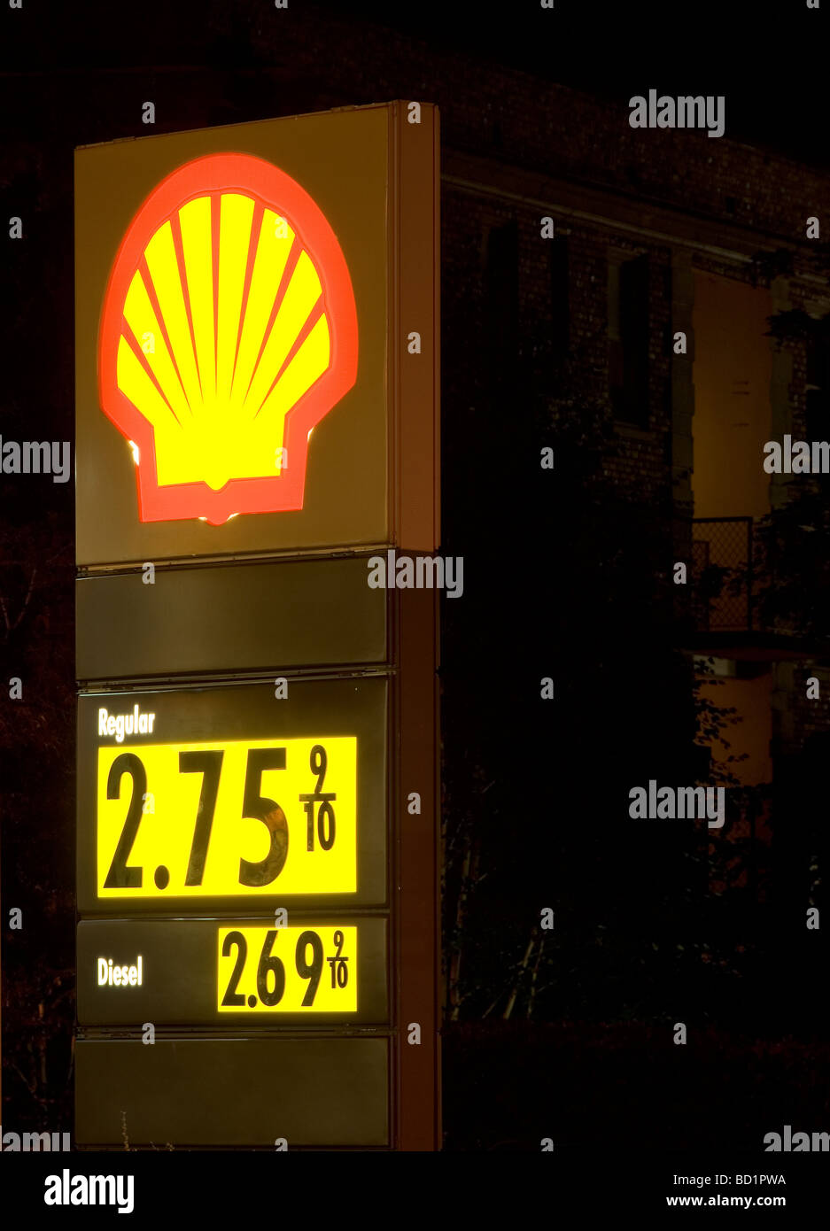 Shell Benzin Tankstelle Tacoma Washington Stockfoto
