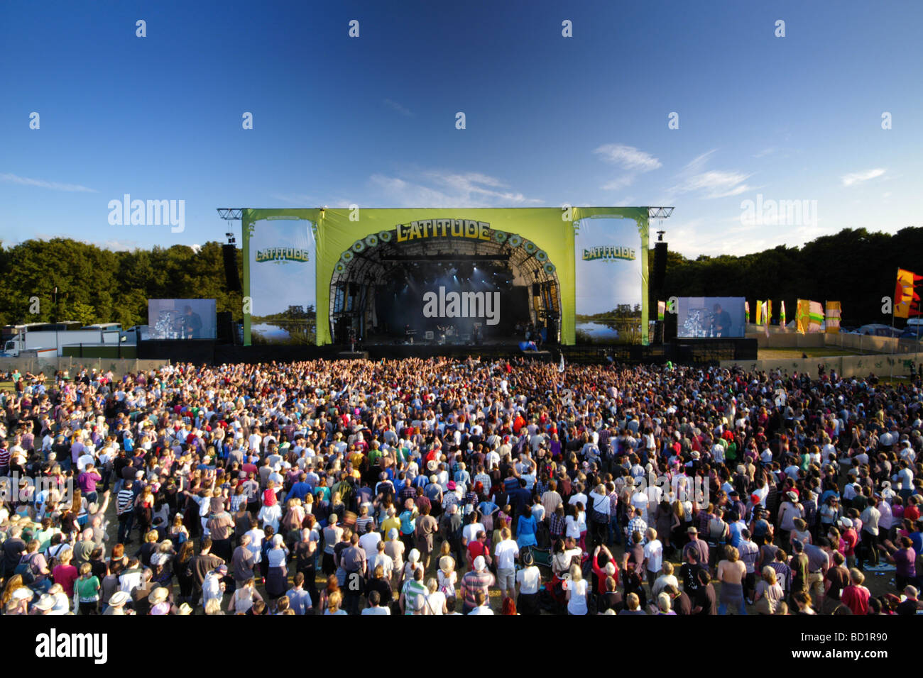 Breitengrad Musik Festival Hauptbühne, Southwold, Suffolk, UK Stockfoto