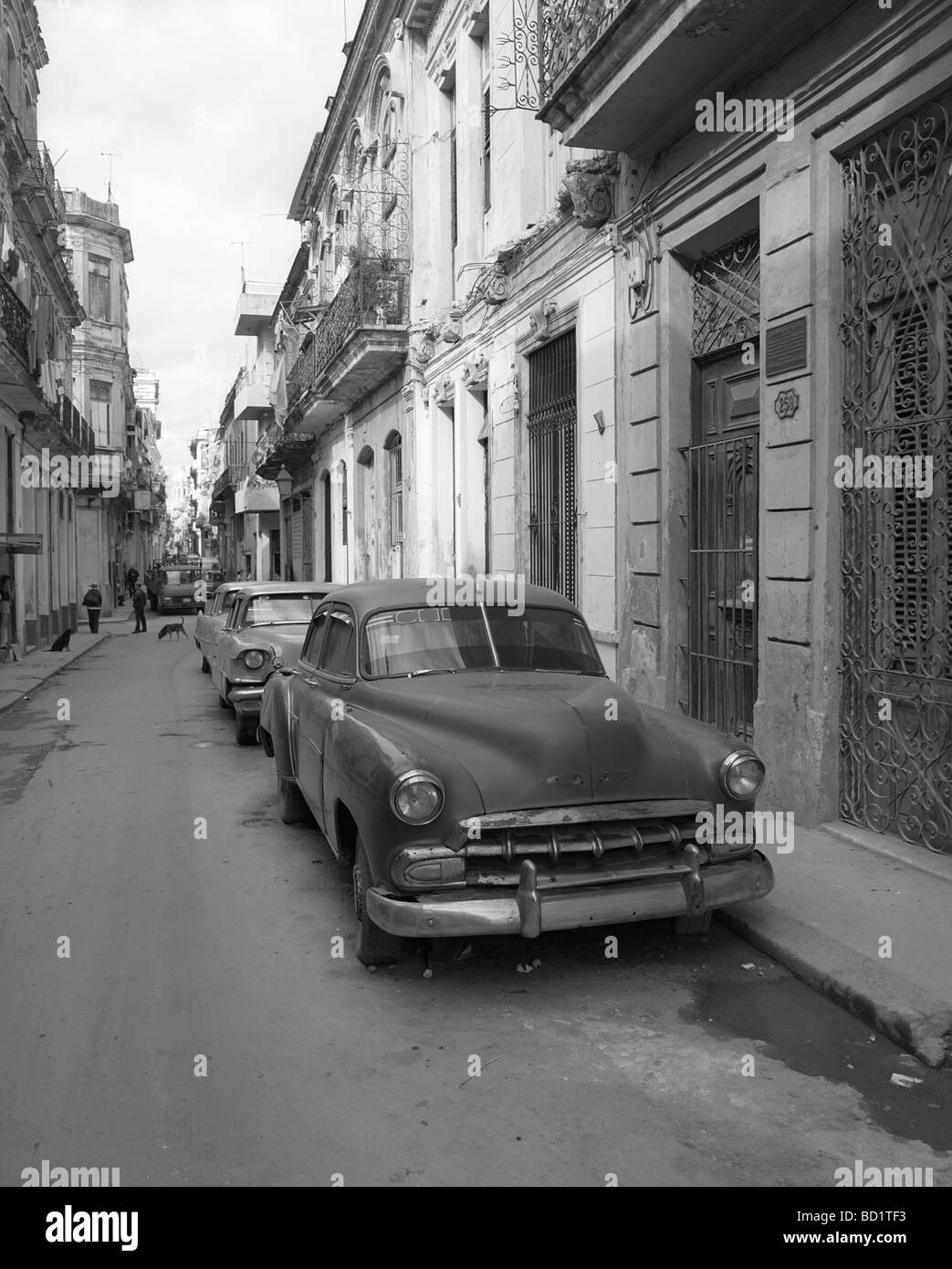 Alten Oldtimer in Havanna Straße Stockfoto