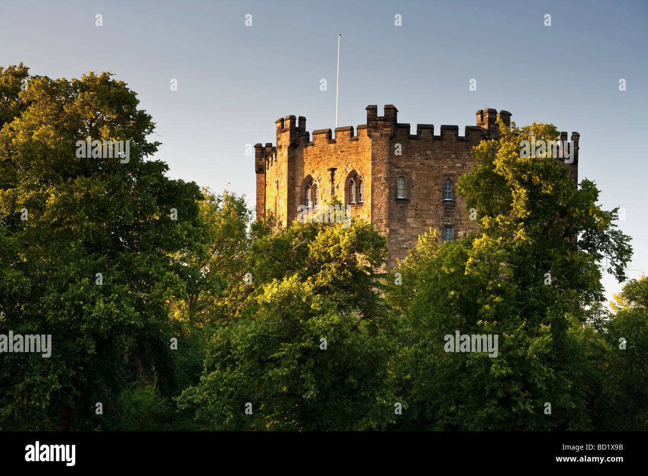 Durham Castle ein Norman baute Motte und Bailey Stil Schloss. Es wird jetzt von Durham Universität verwendet. Stockfoto