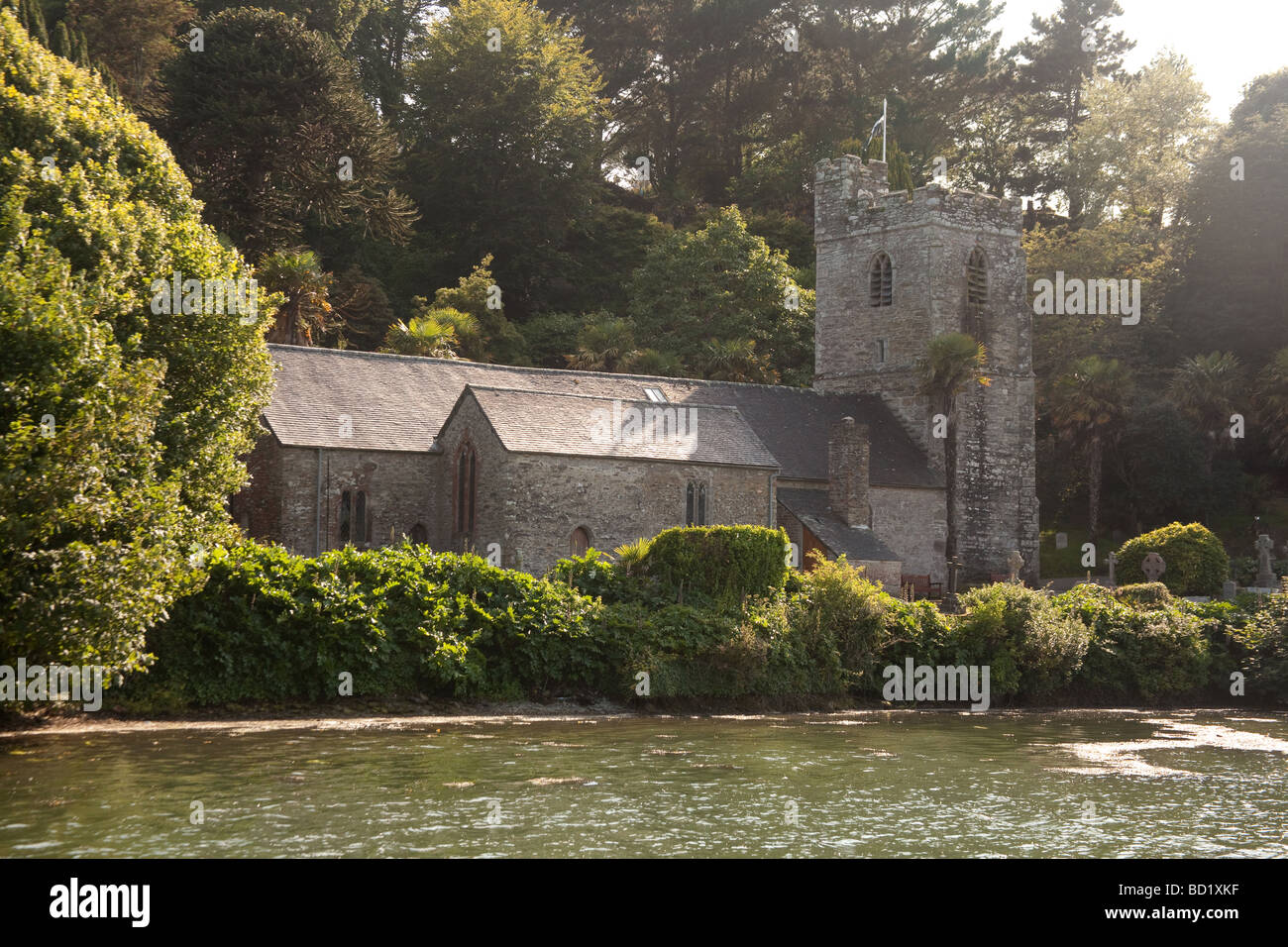 Saint Just-in-Roseland Kirche Cornwall England Stockfoto