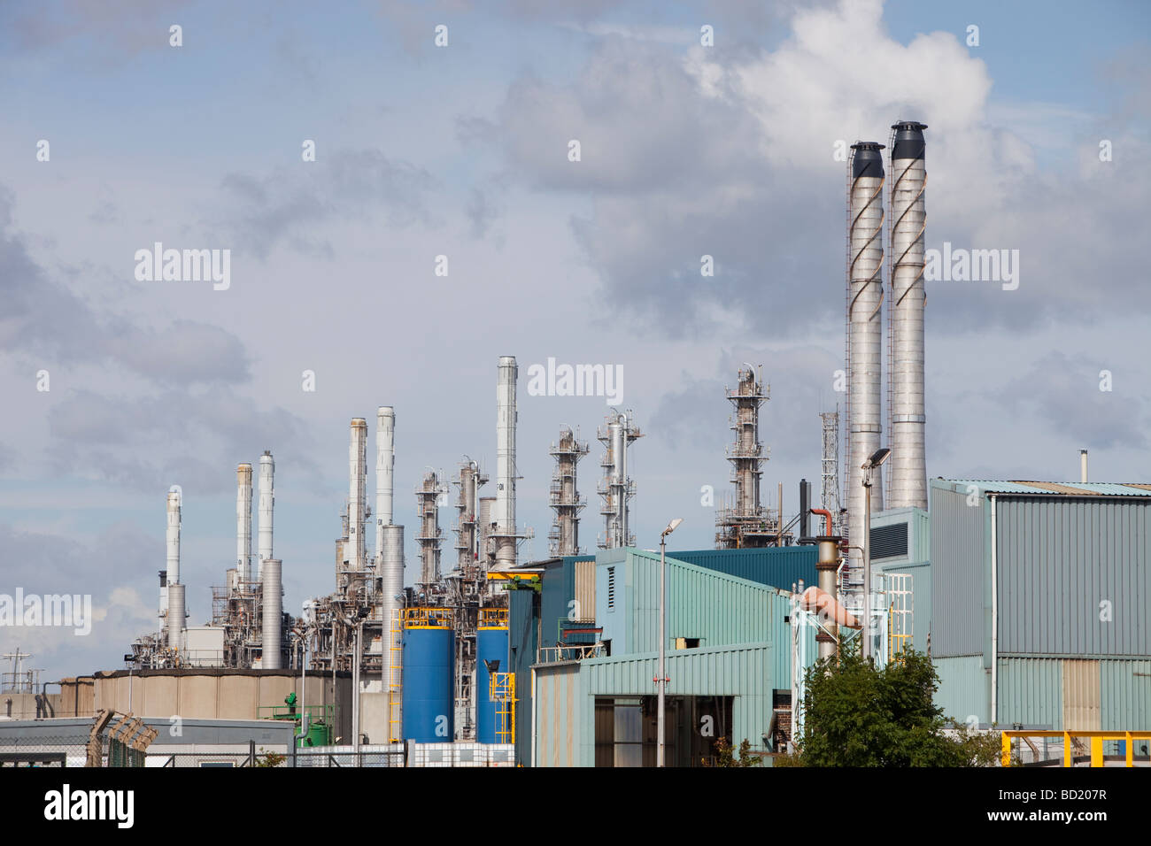 Petrochemische Anlage auf Teeside North East England Stockfoto