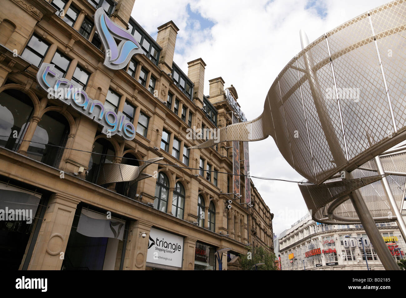 Fassade des Einkaufszentrums Dreieck regeneriert, nachdem eine Bombe der Ira 1996 tauschen Platz Manchester uk Stockfoto Fassade des Einkaufszentrums Dreieck regeneriert, nachdem eine Bombe der Ira 1996 tauschen Platz Manchester uk Stockfoto