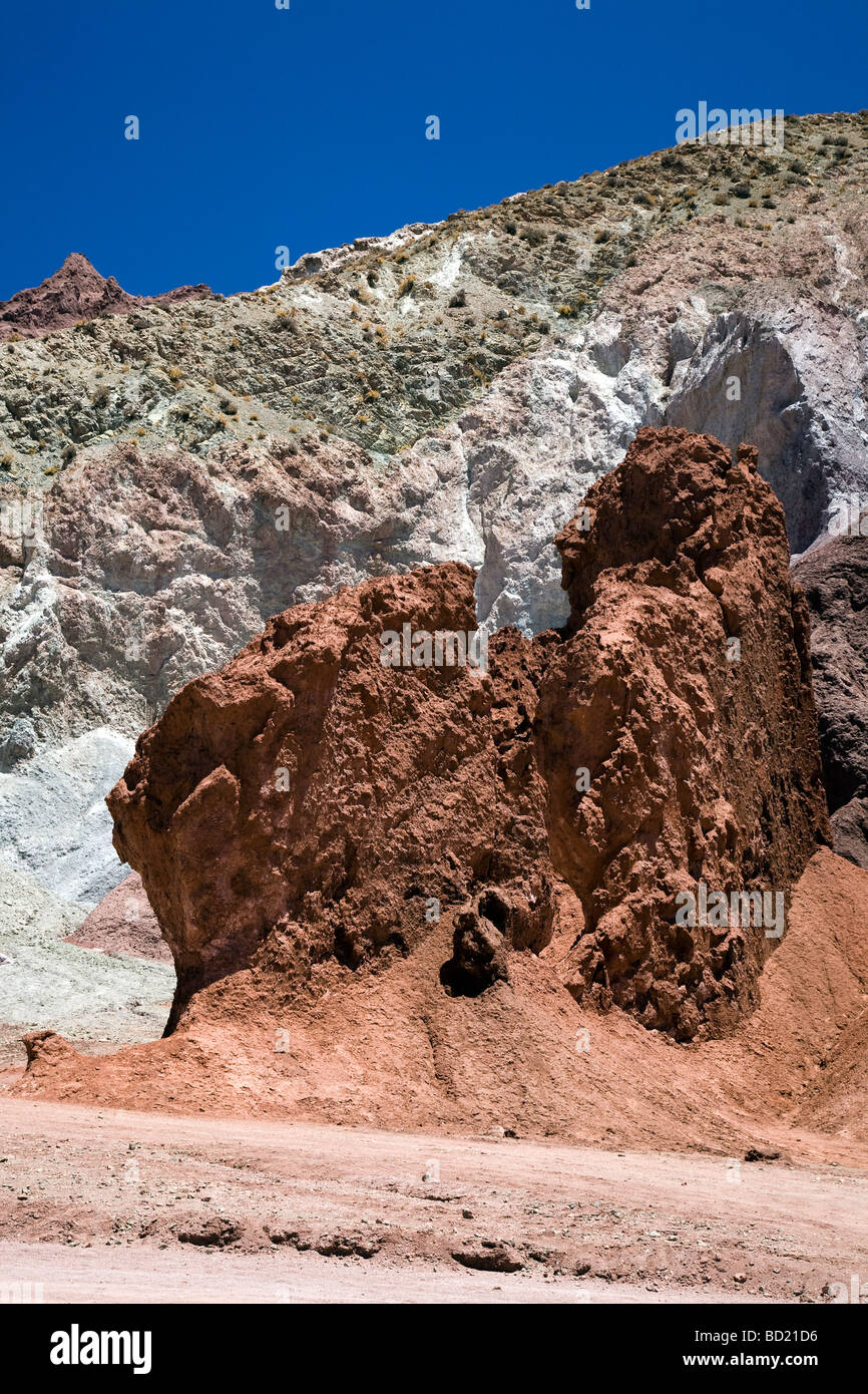 Die erstaunlichen Farben der Mantacilla in der Nähe von San Pedro de Atacama, Chile Stockfoto