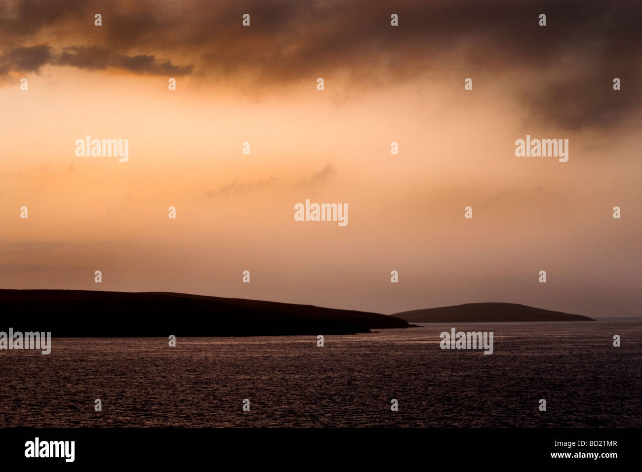 Über das Meer nach Unst, The Shetland Stockfoto