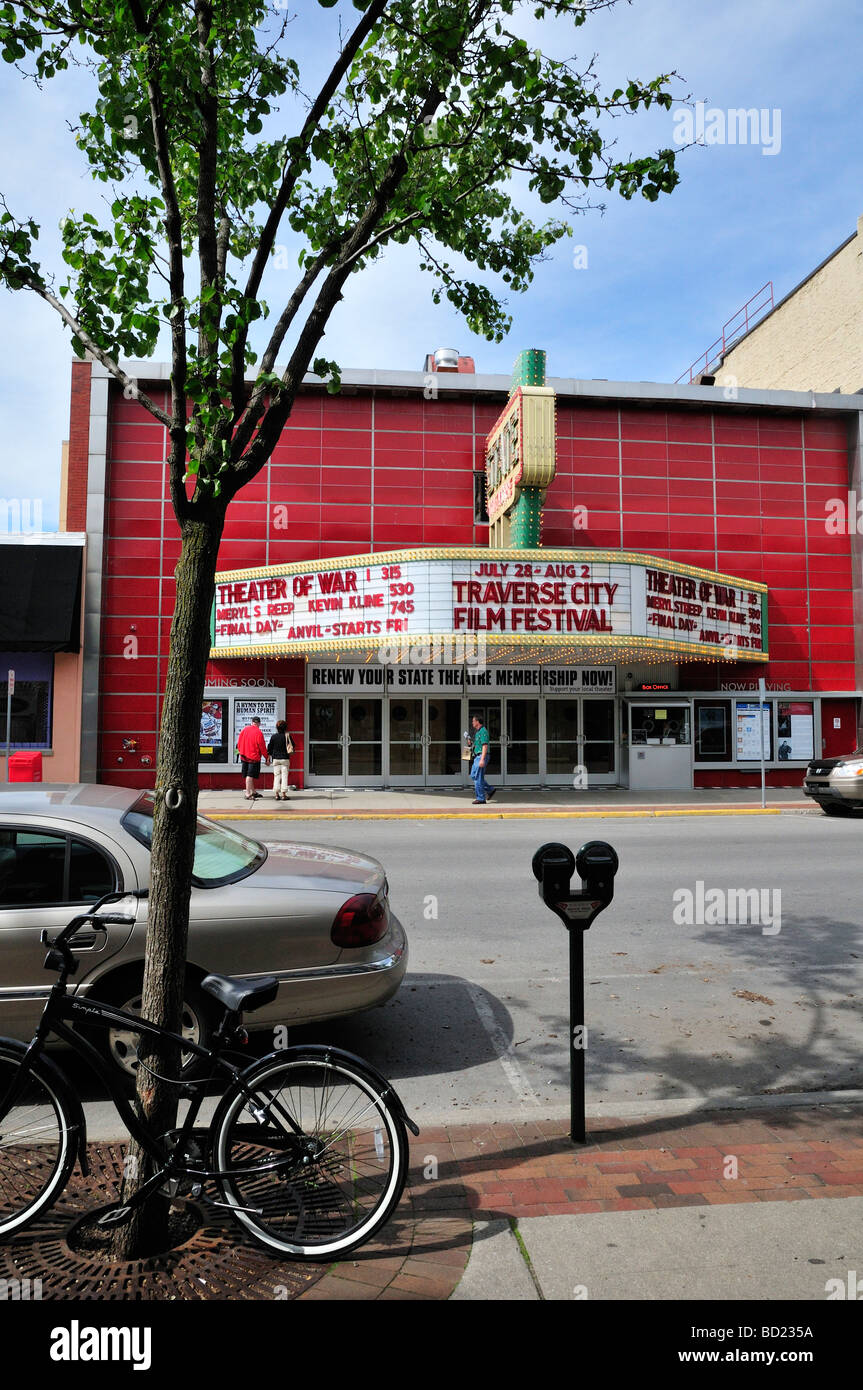 Das Staatstheater in der Innenstadt von Traverse City, Michigan Stockfoto