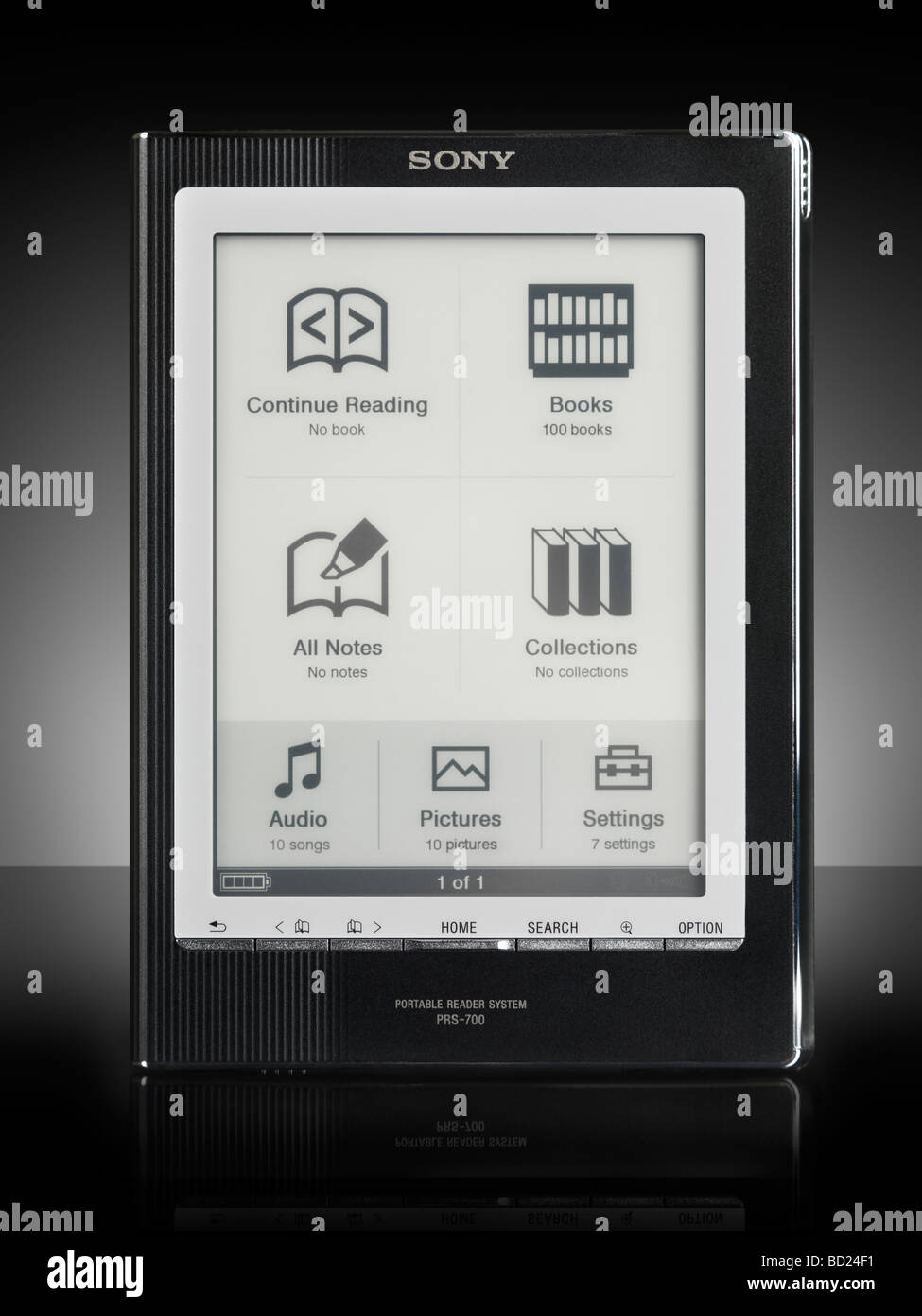 Sony Reader PRS-700 Portable Reader System Touch-Screen-e-Book-Gerät Stockfoto