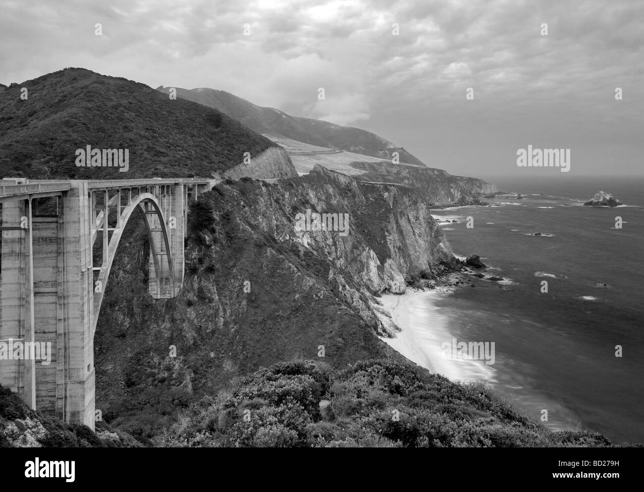 Bixby Creek Bridge Big Sur Küste California Stockfoto