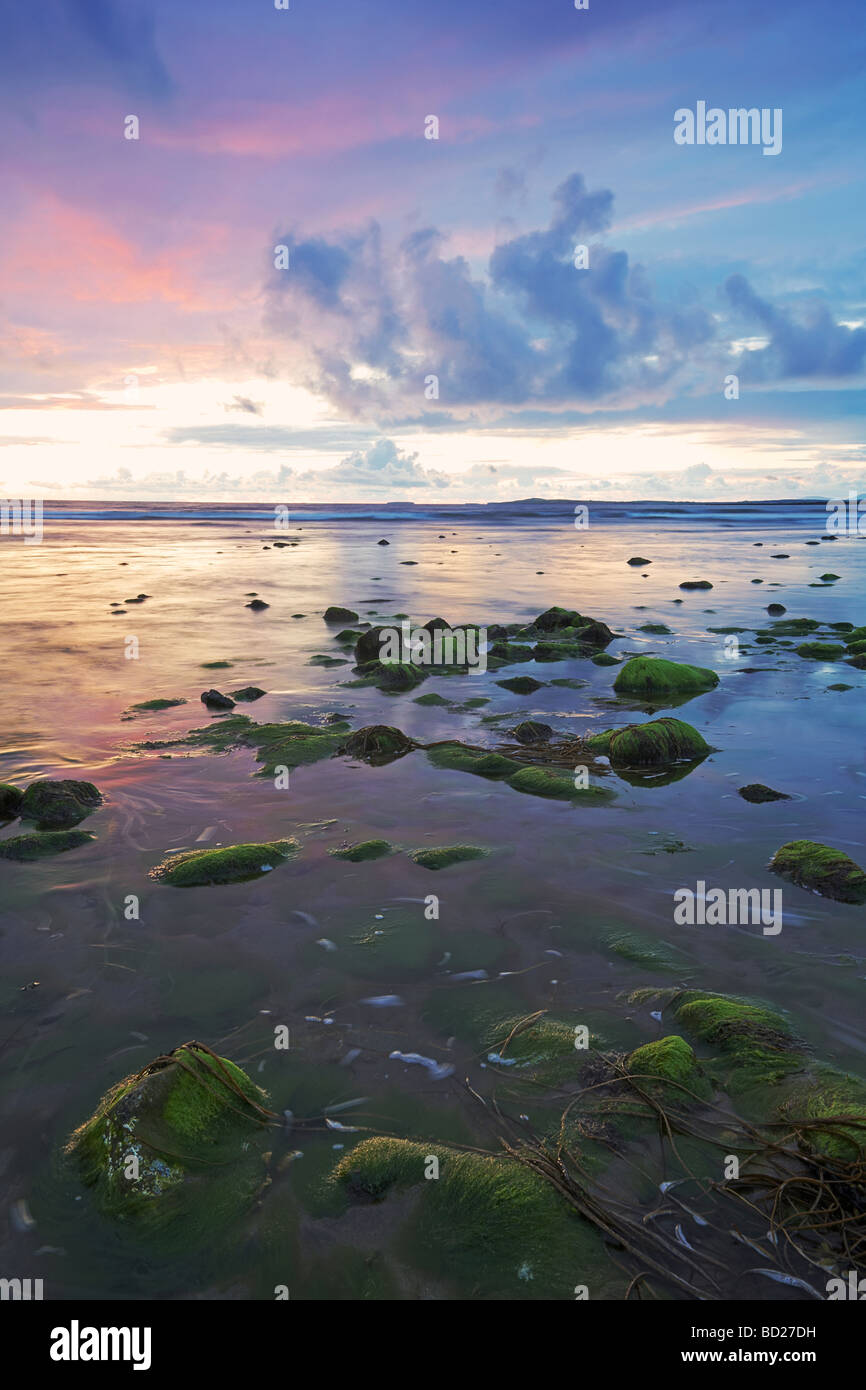 Sonnenuntergang am Strand Strandhill, Co.Sligo, Irland Stockfoto