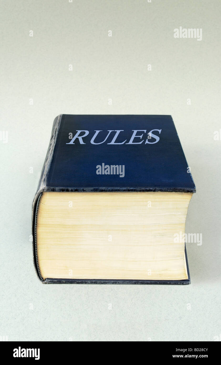 Buch der Regeln Stockfoto