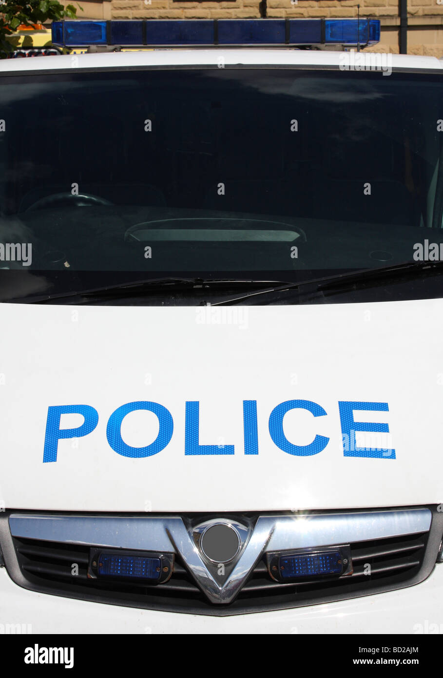 Ein Polizeifahrzeug in Großbritannien. Stockfoto