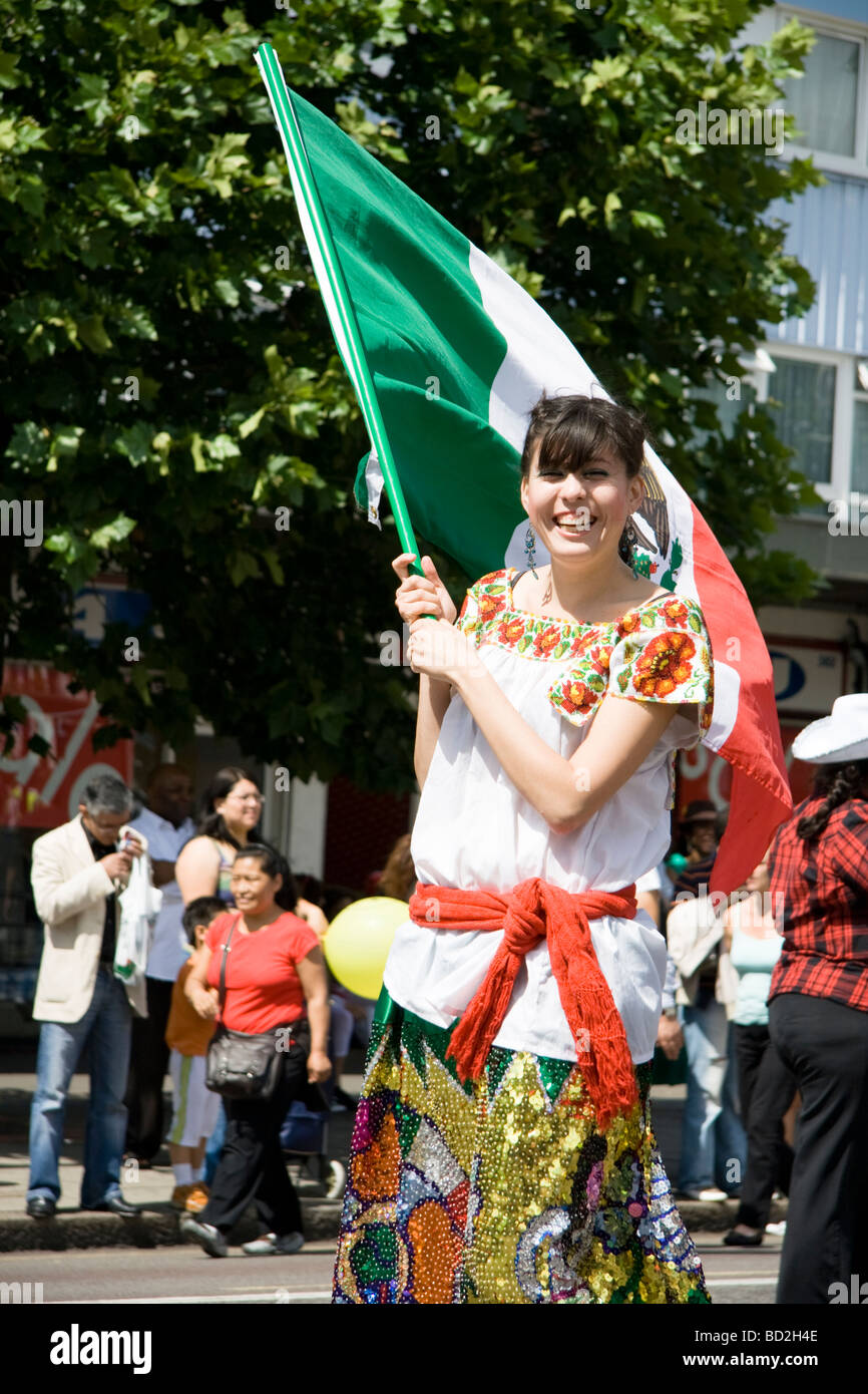 Carnaval del Pueblo London England UK 2. August 2009 Stockfoto