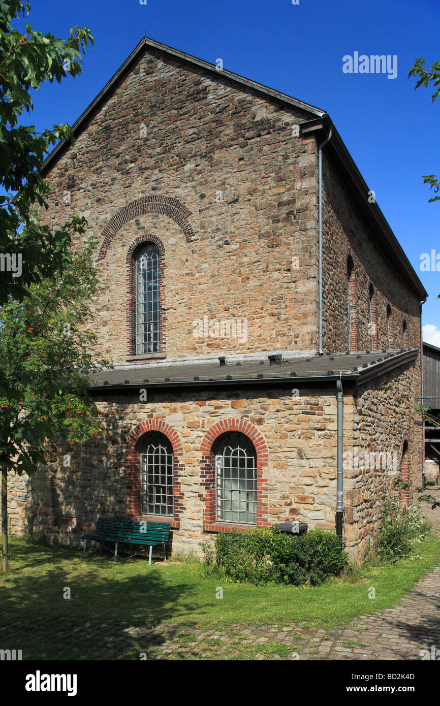 Route der Industriekultur, Westfaelisches Industriemuseum, Zeche Nachtigall bin Bergbauwanderweg Muttental in Witten-Bommern, Ruhrgebiet, Nordrhein-Wes Stockfoto