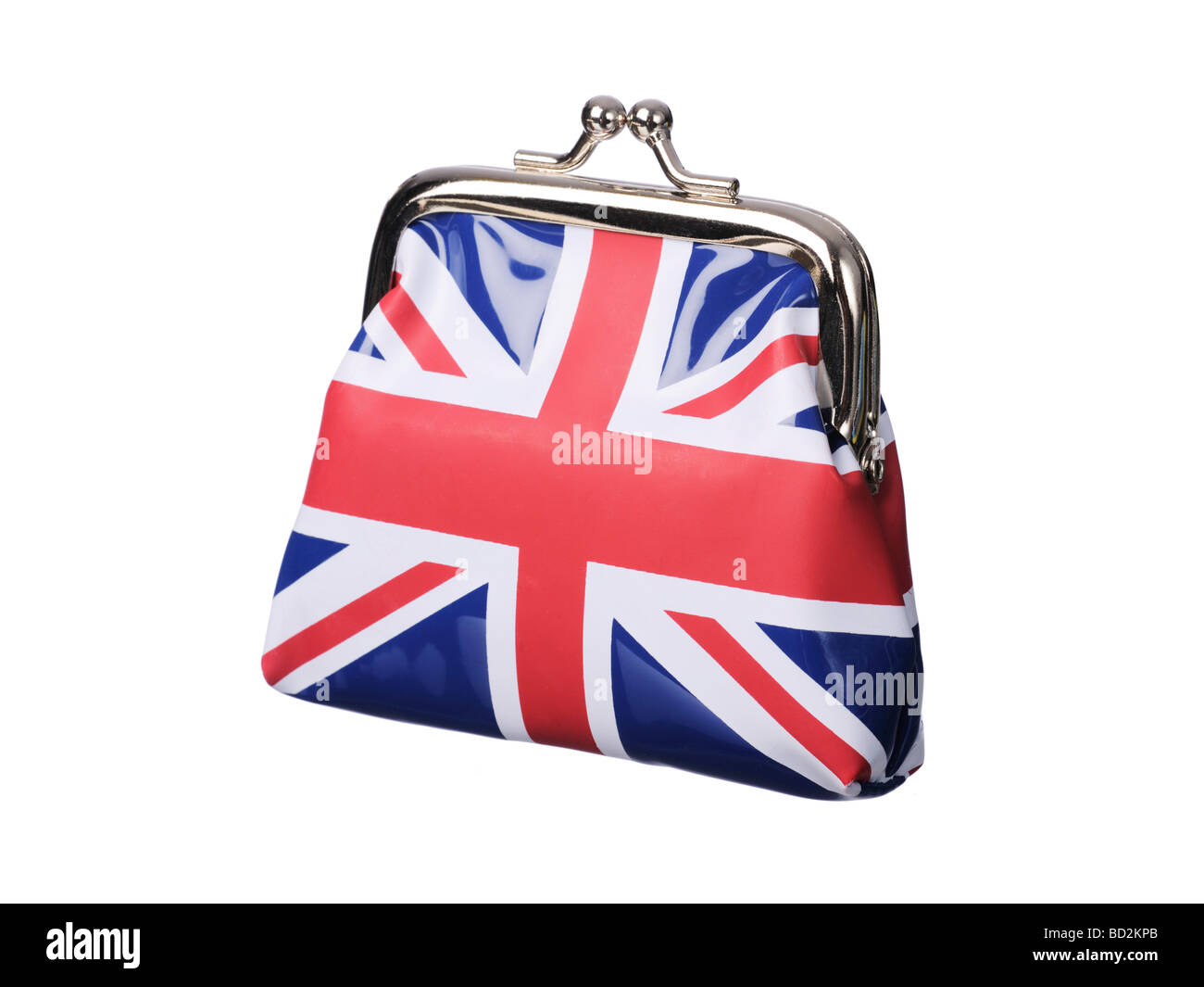 Britisches Geld Geldbörse Union Jack Flagge Stockfoto