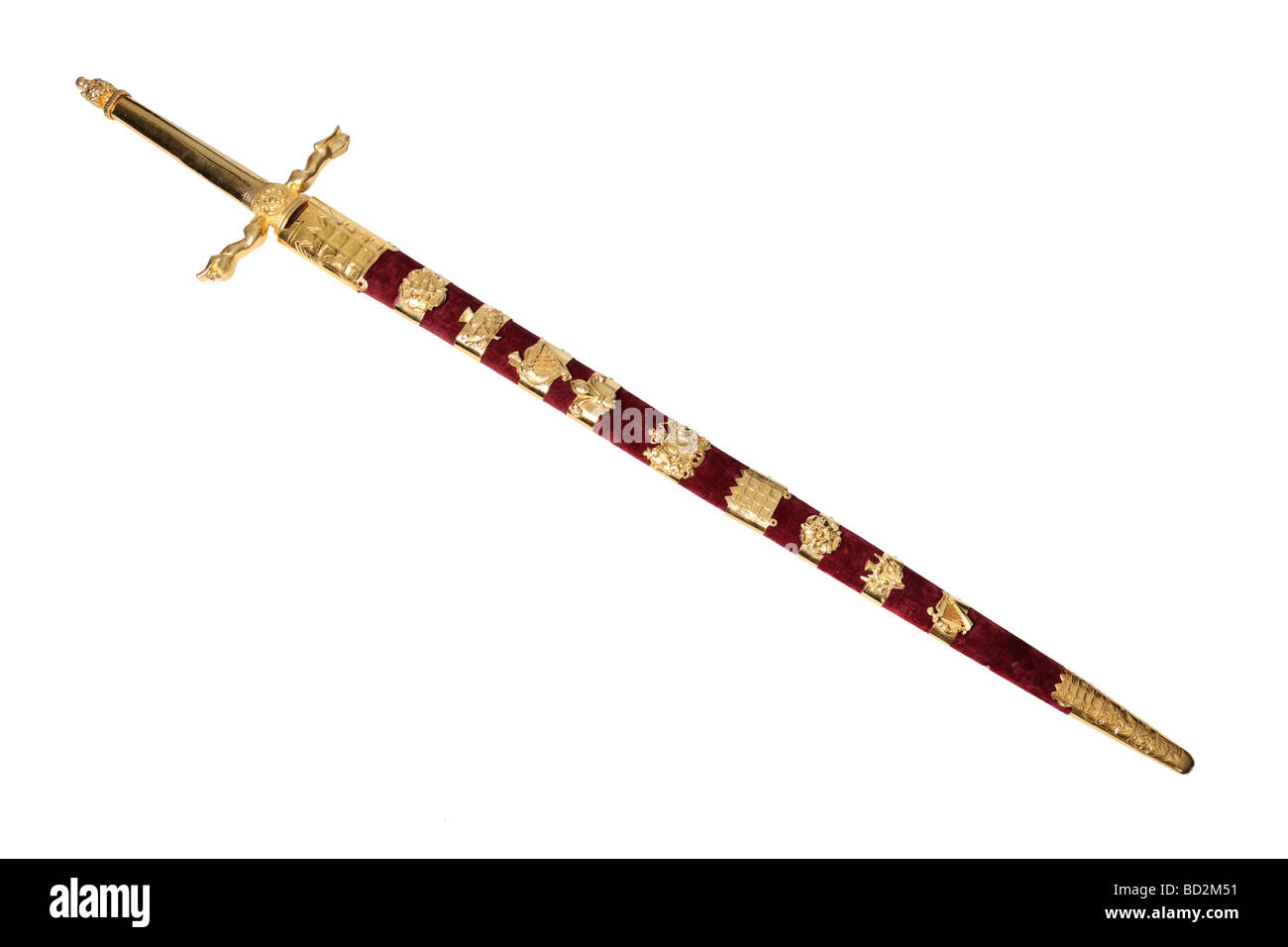 Königlichen Schwert in der Scheide-Fall Stockfoto