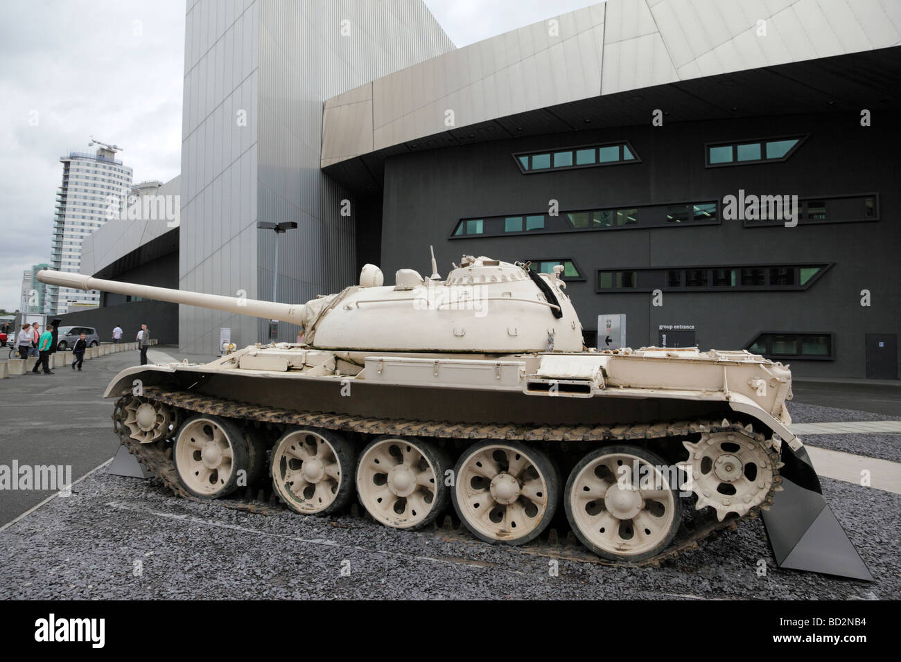 ein russische t55 Tank außerhalb der imperial Kriegsmuseum von Norden Telford wharf Manchester uk Stockfoto