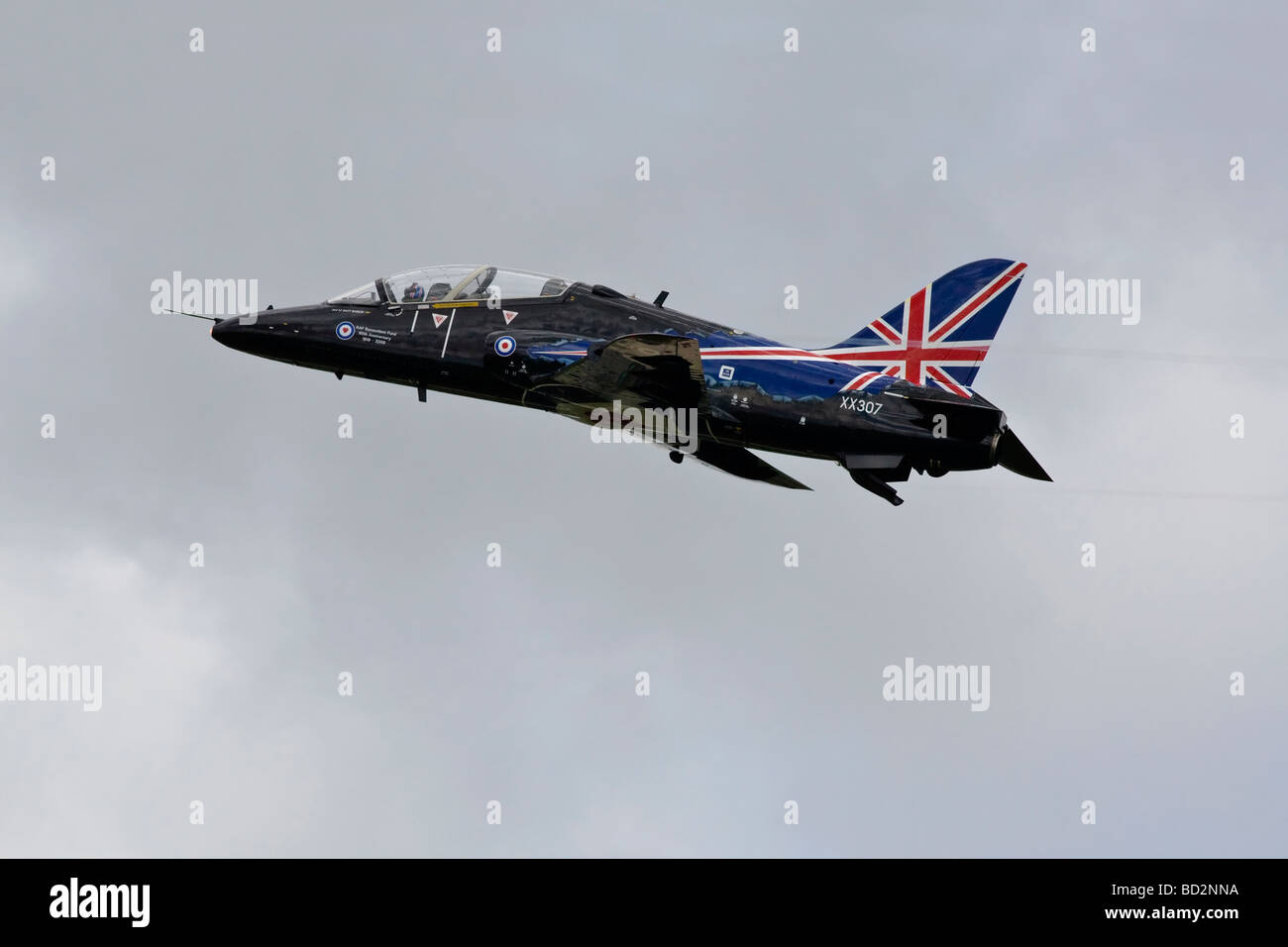 Eine Bae Systems Hawk der RAF auf ausziehen Stockfoto