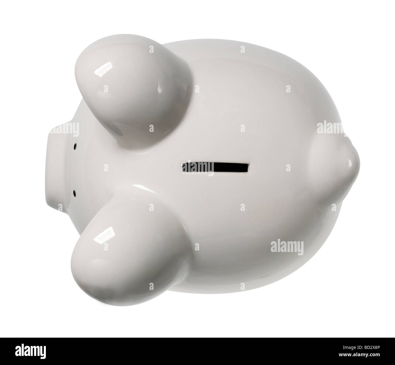 Piggy Bank erhöht, Ansicht Stockfoto