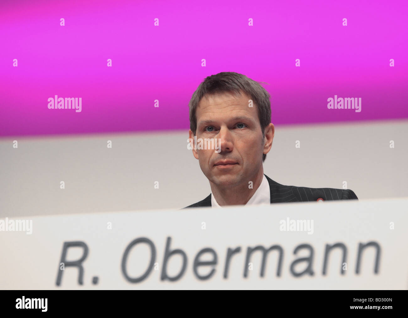 Deutsche Telekom-Chef René Obermann, Vorstandsvorsitzender, GV 2009 Hauptversammlung. Stockfoto
