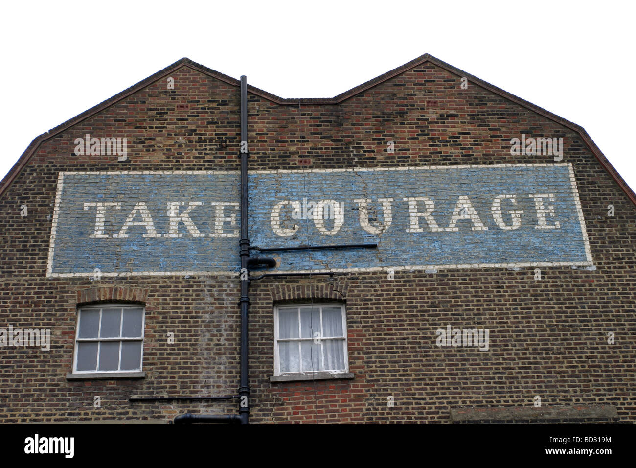 Nehmen Sie Mut Brauerei Zeichen, Borough, London UK Stockfoto