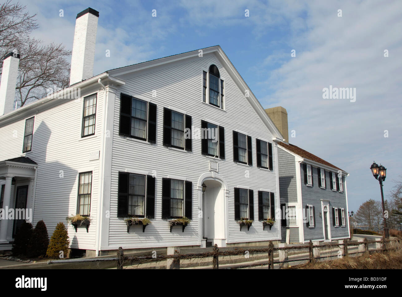 Haus im Kolonialstil in Plymouth, Massachusetts Stockfoto