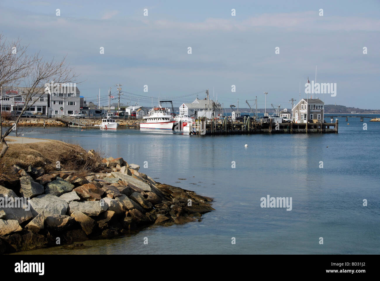 Hafen von Plymouth, Massachusetts Stockfoto
