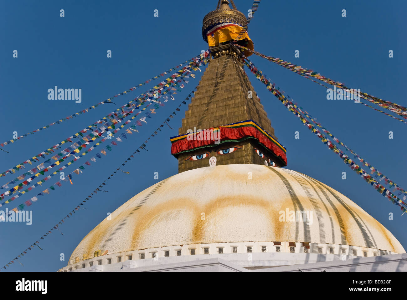 Stupa von Bodnath, Kathmandu-Tal, Nepal, Asien Stockfoto