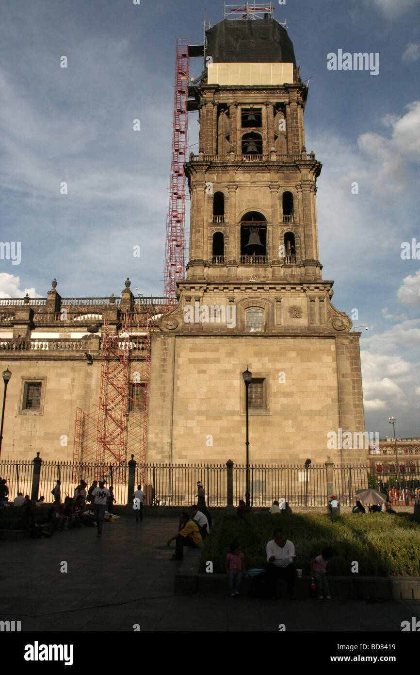 Mexiko-Stadt Hauptkathedrale, Blick auf der linken Seite Stockfoto