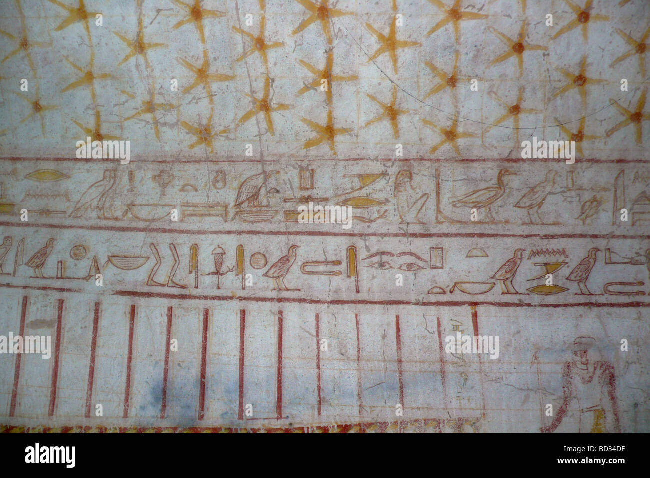 Nubia Sudan Gemälde im Grab des schwarzen Pharao el kurru Stockfoto