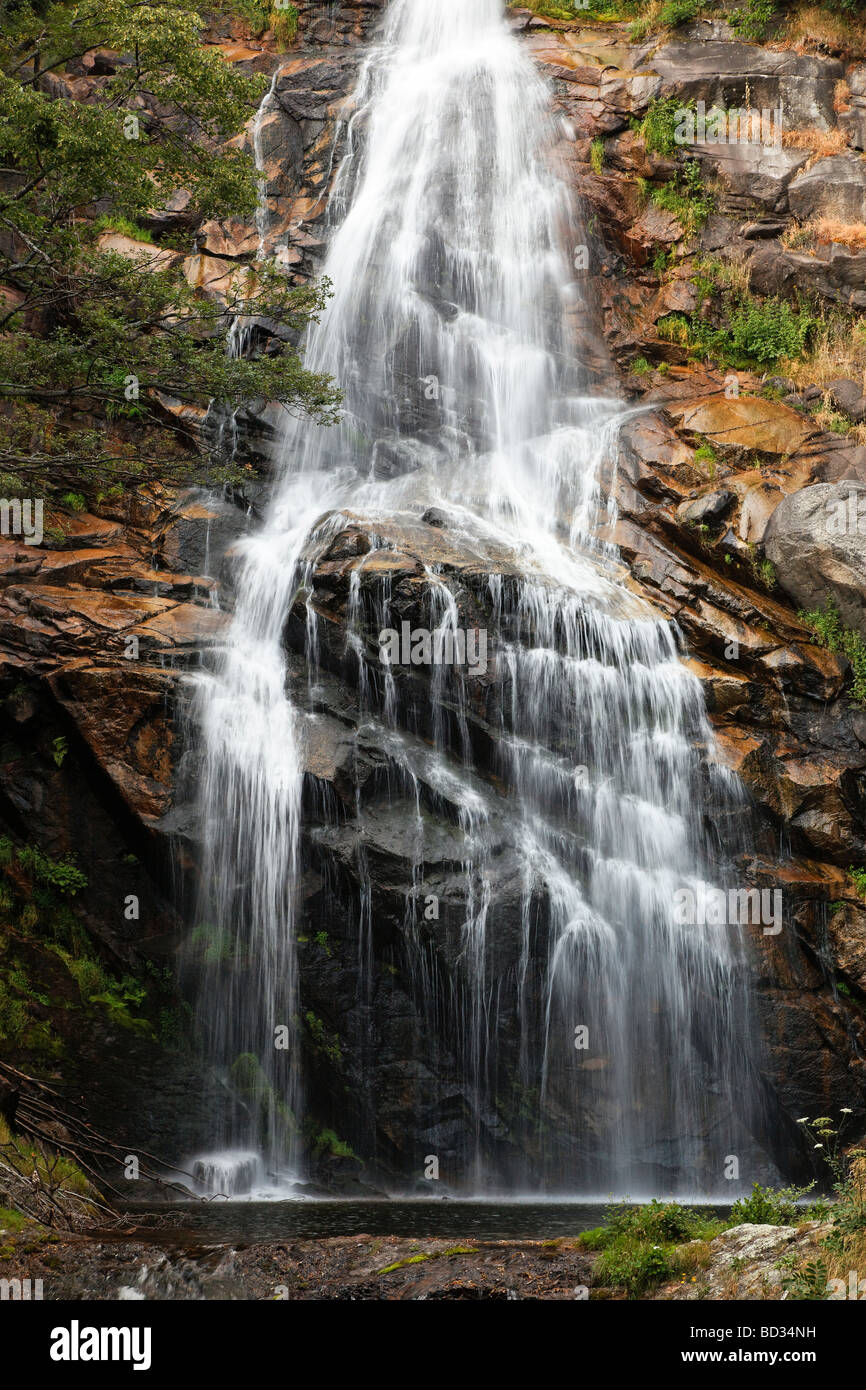 Wasserfälle in den Cevennen Stockfoto