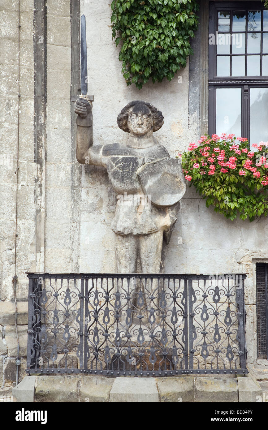 Roland-Statue, Quedlinburg, Sachsen Anhalt, Deutschland Stockfoto