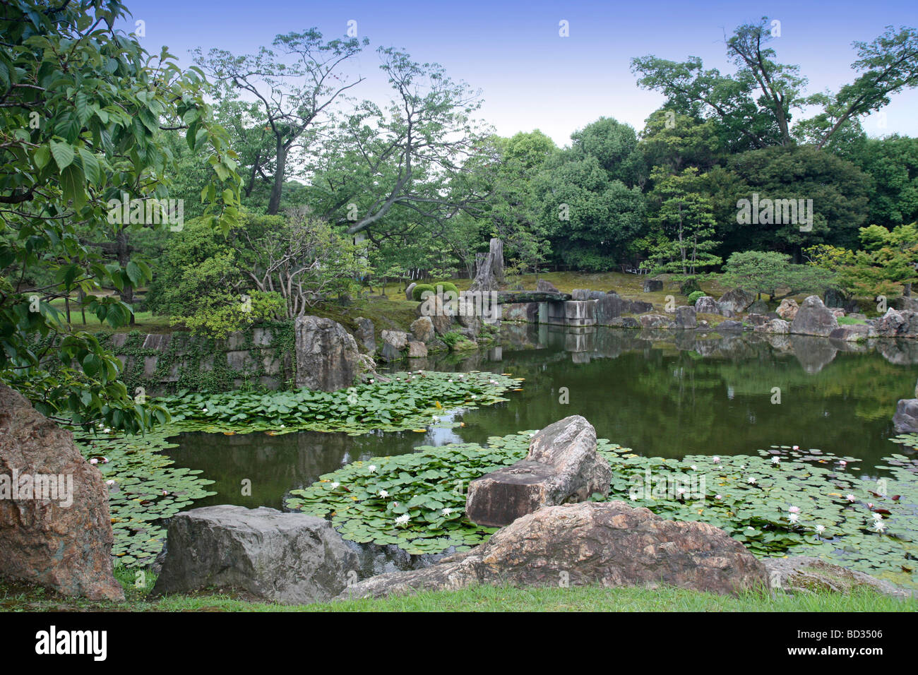 Nijo Schlossgärten. Kyoto. Kansai. Japan Stockfoto