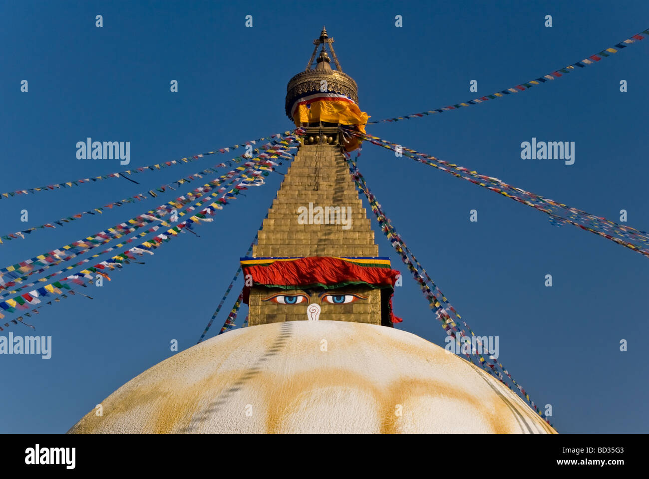 Bodnath Stupa, Kathmandu-Tal, Nepal, Asien Stockfoto