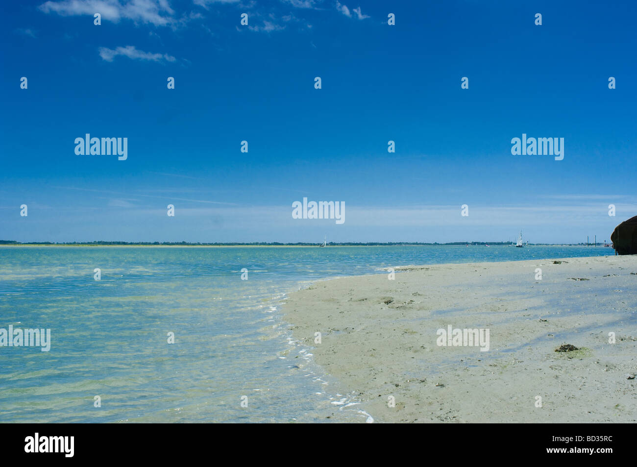 Langstone Harbour Meerblick Stockfoto