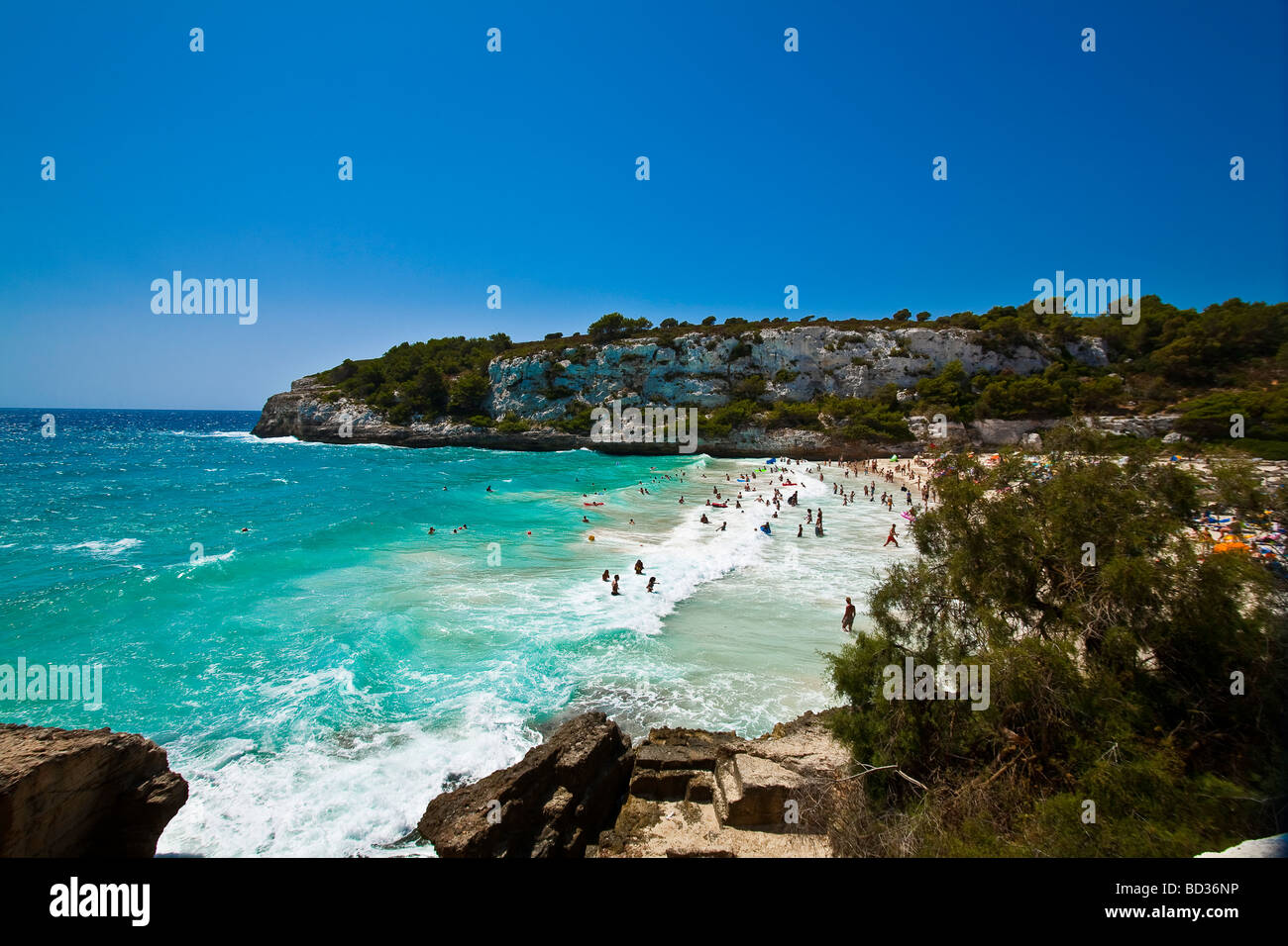 Cala Romantica Mallorca Balearen Strand Spanien Stockfoto