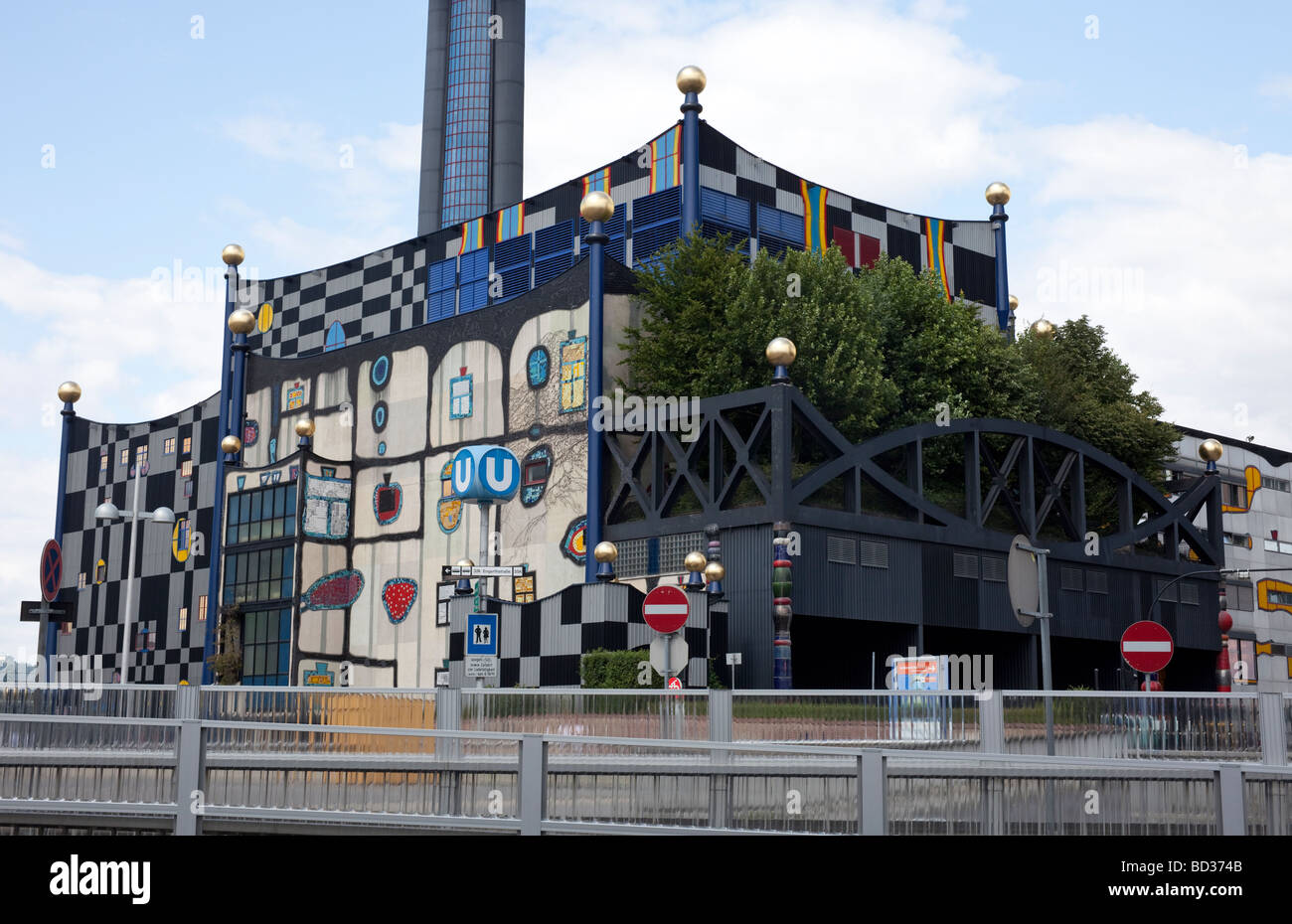 Fernheizwerk, Fernwärme Werk Spittelau, Wien, Österreich Stockfoto