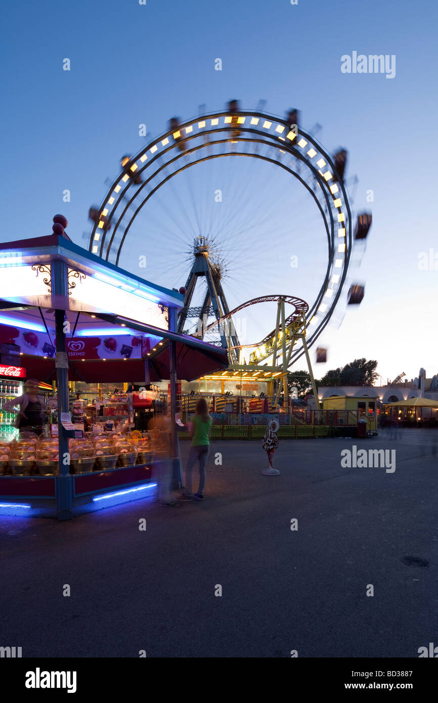 Wiener Riesenrad, Riesenrad, Vergnügungspark Prater, Wien, Österreich Stockfoto