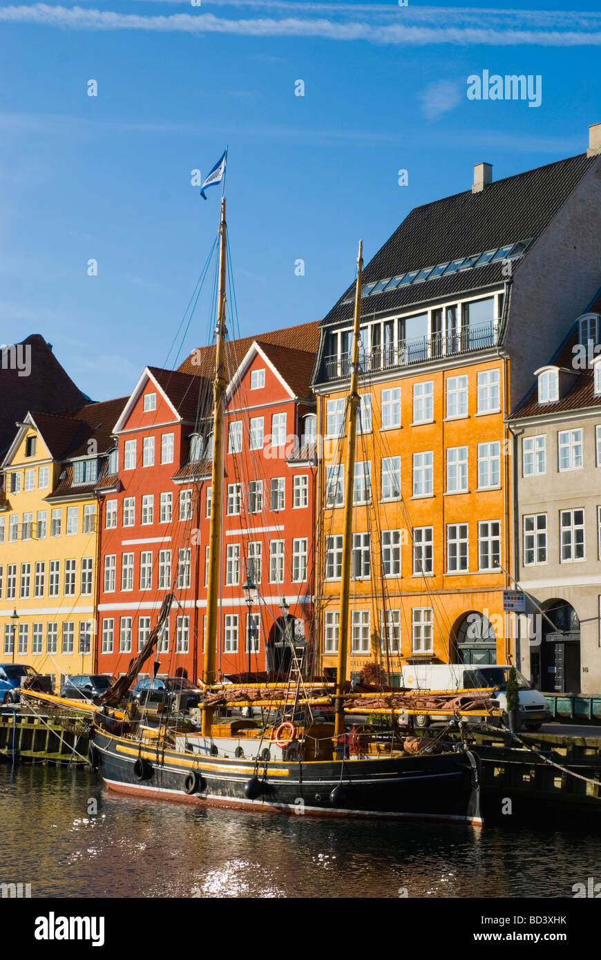 Nyhavn Hafen in Mitteleuropa Kopenhagen Dänemark Stockfoto