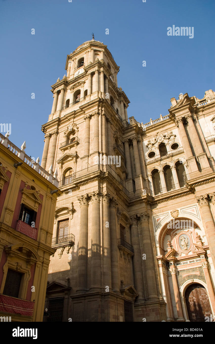 Malaga Kathedrale La Manquita Stockfoto