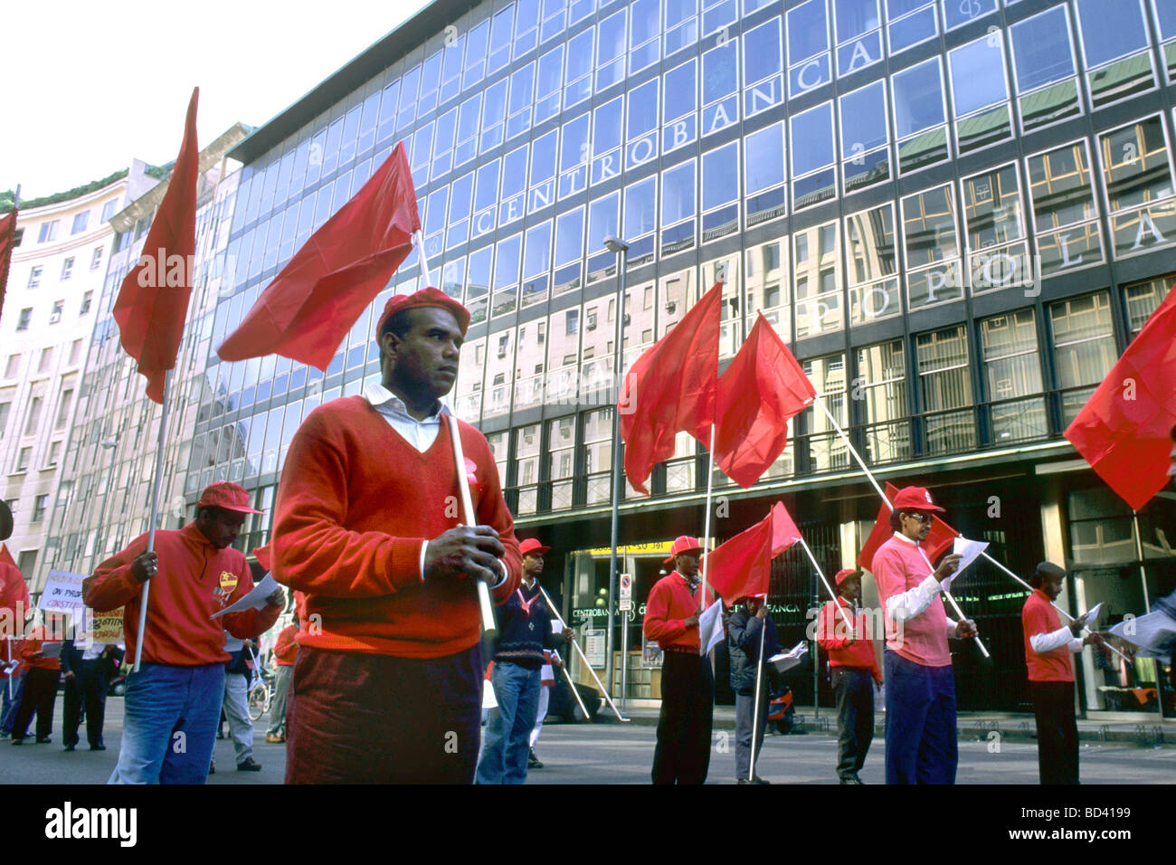 Mailand politische Demonstration 1992 Stockfoto