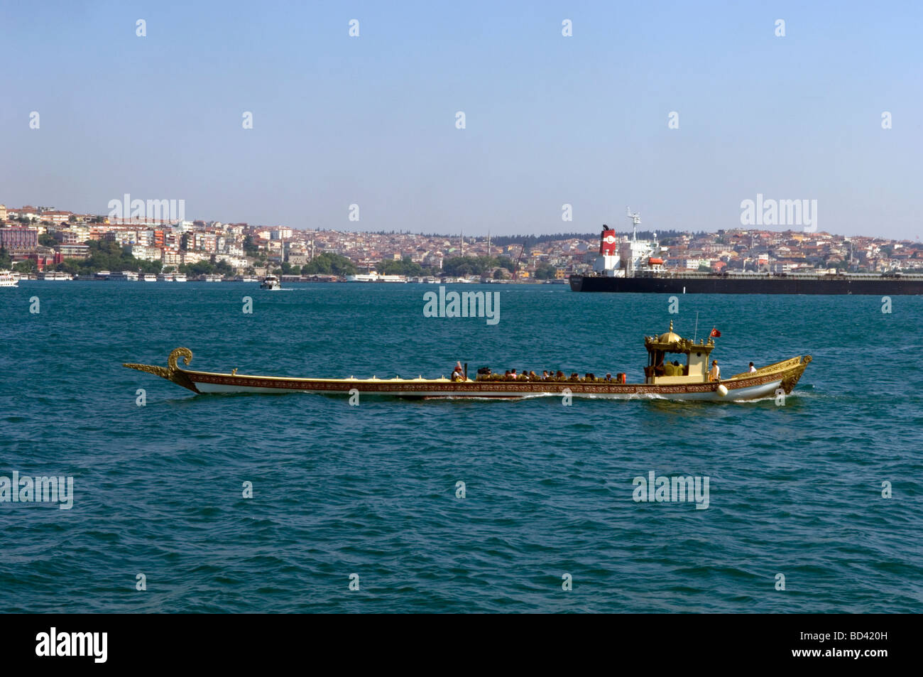 Eine Nachbildung eines osmanischen Ära Boot Stockfoto